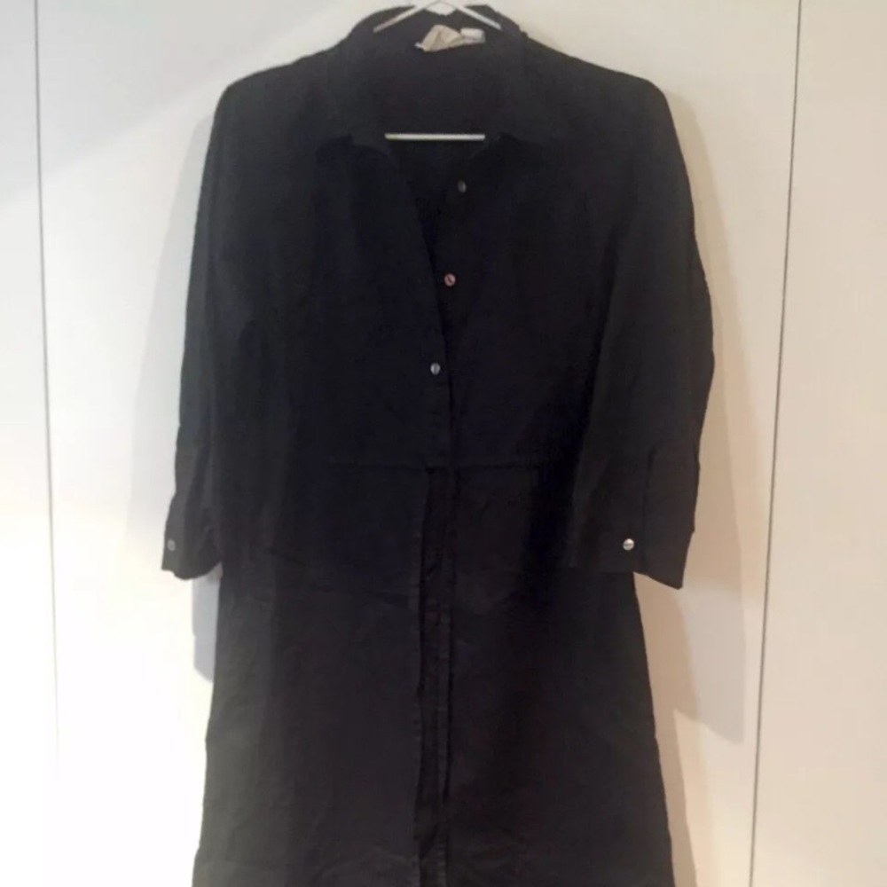 DKNY PURE Line Black Dress. 100% cotton. Sz2